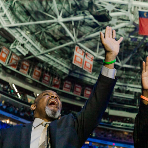 People Raising Hands, Worship Event