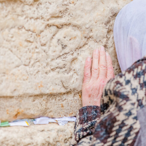 Hands of Woman on Western Wall, Photo